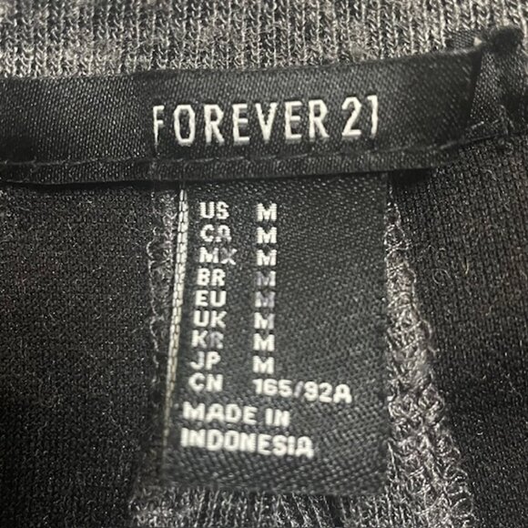 FOREVER 21 Charcoal Gray Open-Back Sweater Dress - Size Medium - Picture 5 of 6